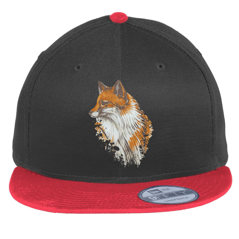 Animals T  Shirt The Fox T  Shirt Flat Bill Snapback Cap by pitifulhere | Artistshot