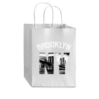 Brooklyn New York Skyline Hoodie Brooklyn Sweatshirt Cub Paper Bag - 8 X 4 1/2 X 10 1/4 | Artistshot