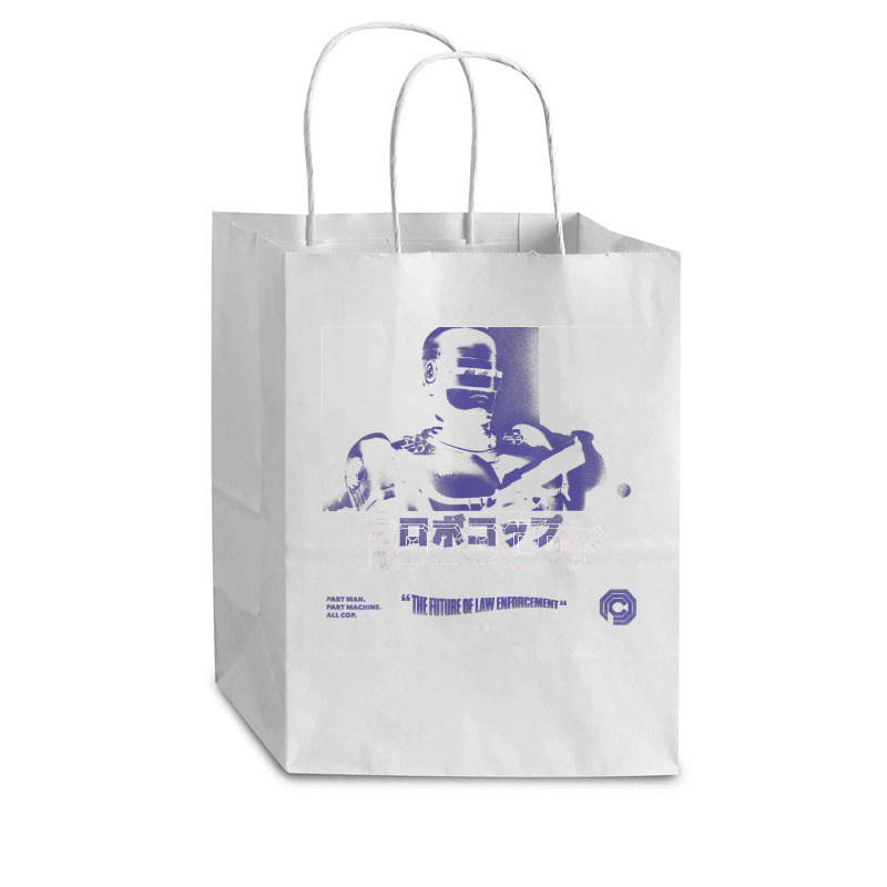 Robocop Part Man Part Machine All Cop Kanji Poster T Shirt Cub Paper Bag - 8 X 4 1/2 X 10 1/4 | Artistshot