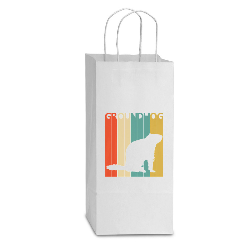 Cute Grounghog Animal Premium T Shirt Double Wine Paper Bag - 6 1/2 X 3 1/2 X 12 3/8 | Artistshot