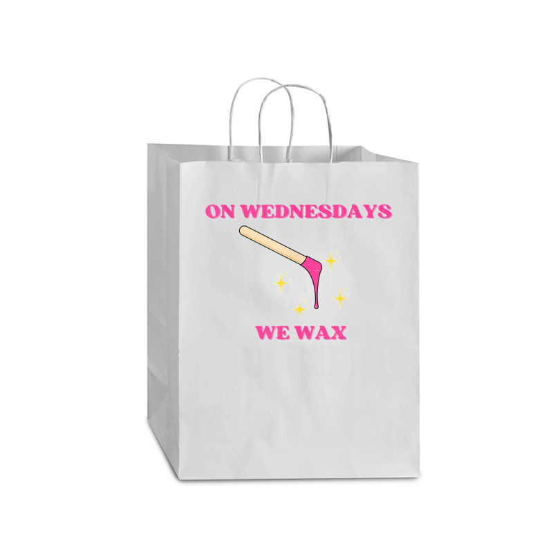 On Wednesdays We Wax Esthetician Aesthetician Skincare T Shirt Mart Paper Bag -13 X 7 X 17 | Artistshot