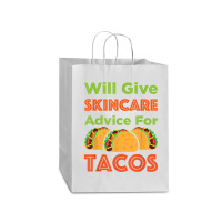 Will Give Skincare Advice For Tacos Aesthetician Esthetician T Shirt Mart Paper Bag -13 X 7 X 17 | Artistshot