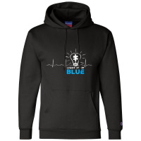 Light It Up Blue Tshirt Puzzle Heartbeat Autism Awareness Champion Hoodie | Artistshot