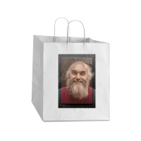 Ram Dass Vintage Portrait Take Out Paper Bag - 14 X 10 X 15 1/2 | Artistshot