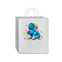 Dinosaur Autism Dinosaur Trex Traveler Paper Bag -13 X 6 X 15 3/4 | Artistshot