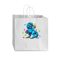 Dinosaur Autism Dinosaur Trex Vogue Paper Bag - 16 X 6 X 12 | Artistshot