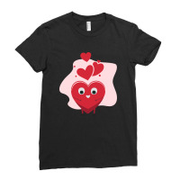 Valentine Heart Character Ladies Fitted T-shirt | Artistshot