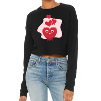 Valentine Heart Character Cropped Sweater | Artistshot