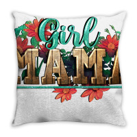 Girl Mama Throw Pillow | Artistshot