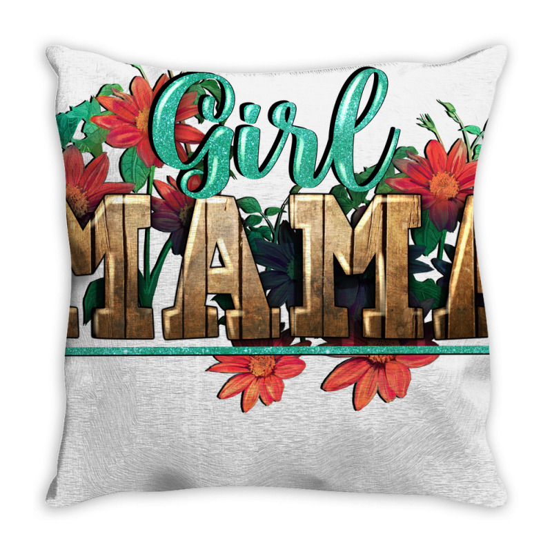 Girl Mama Throw Pillow | Artistshot