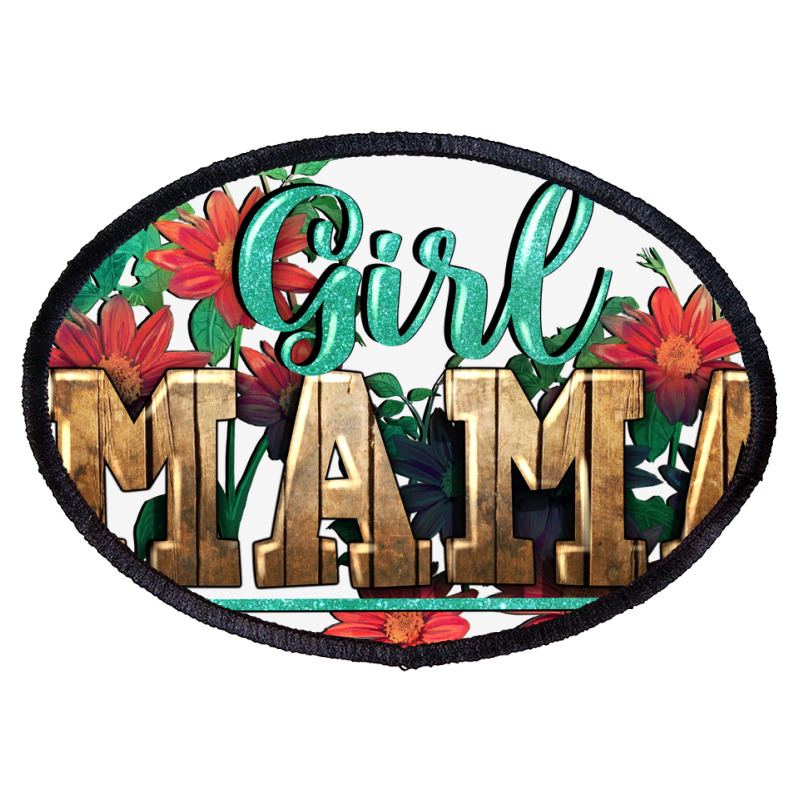 Girl Mama Oval Patch | Artistshot