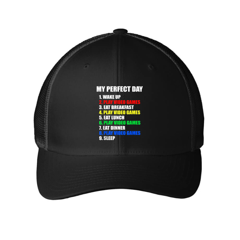 Gift Idea The Perfect Gaming Day Suprise For Gamers T Shirt Mesh cap by tamkyfashions | Artistshot