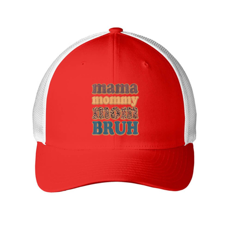 Mama Mommy Mom Bruh Vintage Leopard Boys Girls Kids Mesh Cap | Artistshot