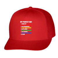 Gift Idea The Perfect Gaming Day Suprise For Gamers T Shirt Trucker Cap | Artistshot