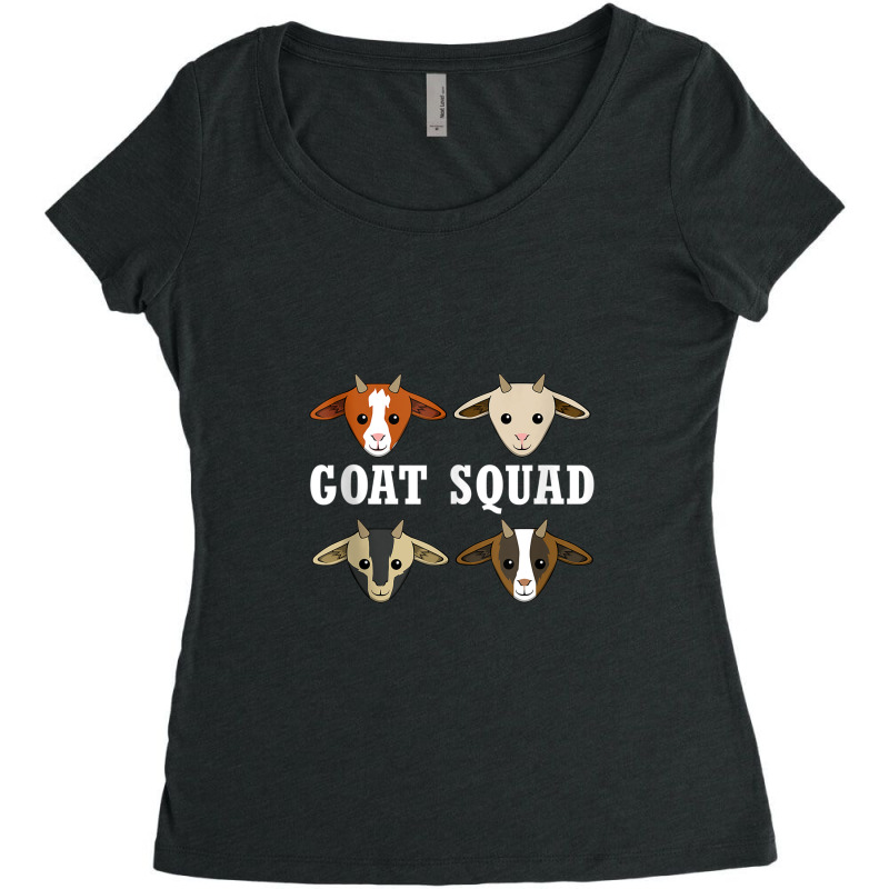 Cute Farm Animal Goat Squad Farmer Women's Triblend Scoop T-shirt by LemonJack | Artistshot