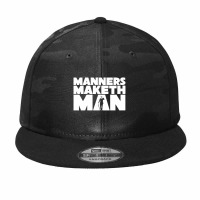 Manners Maketh Man Camo Snapback | Artistshot