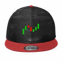 Candlestick Stock Market Graph Camo Snapback | Artistshot