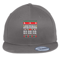 Deck The Halls With Beta Blockers Nurse Christmas Ugly Xmas Flat Bill Snapback Cap | Artistshot