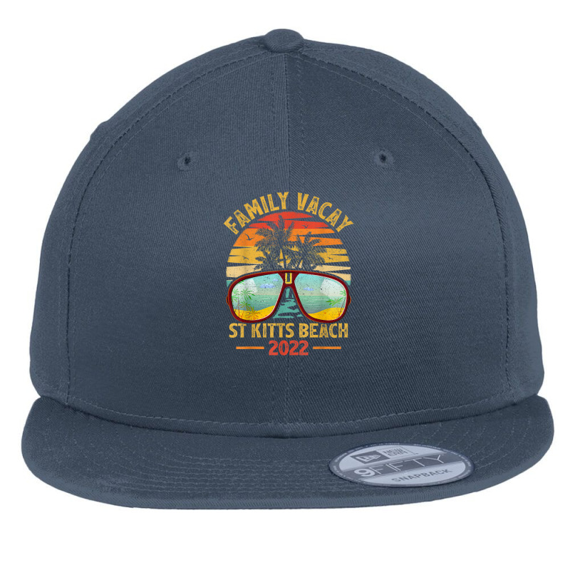 Vintage Family Vacation 2022 Lost Paradise St Kitts Beach Flat Bill Snapback Cap by Tiktify | Artistshot