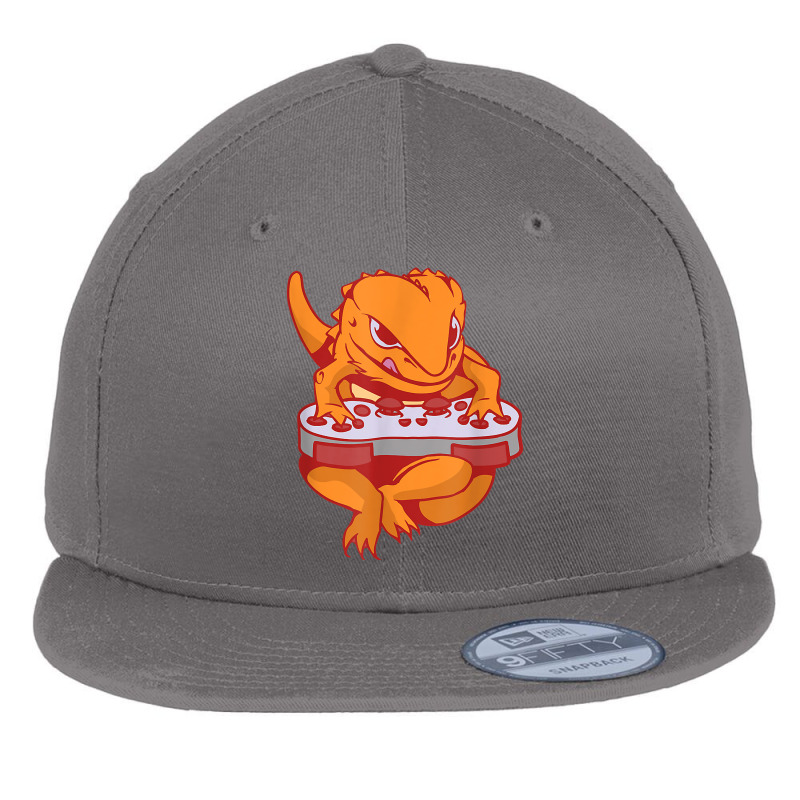 Bearded Dragon Gamer Boys Kids Video Game Players Pet Vet T Shirt Flat Bill Snapback Cap by phuongvu | Artistshot