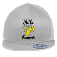 Hello Summer Banana Flat Bill Snapback Cap | Artistshot