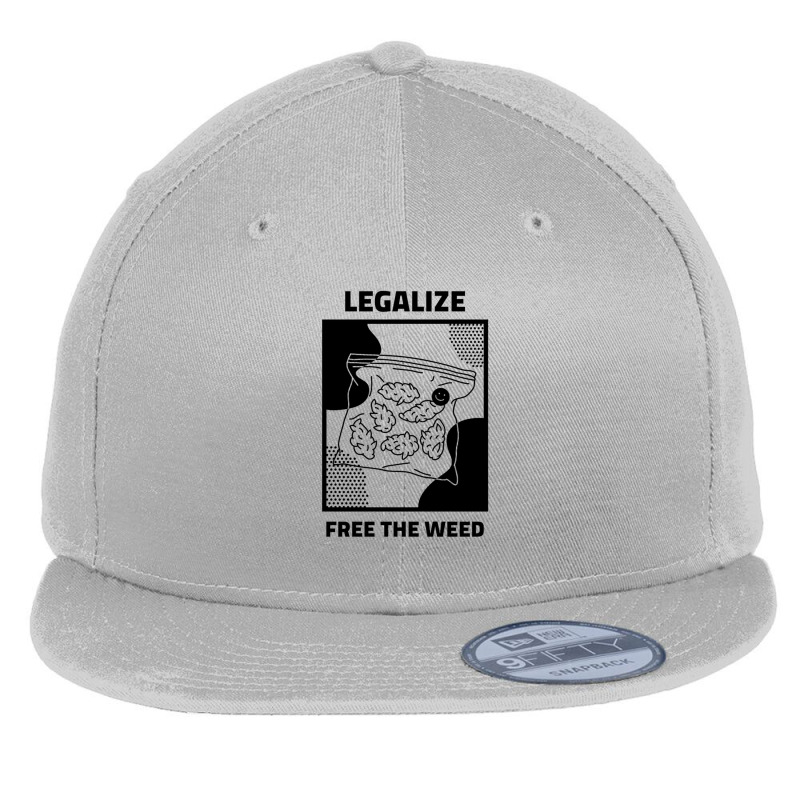 Legalize Free The Weed 420 Funny Weed Lover Gift Cannabis Smoker Flat Bill Snapback Cap by theblindletterer | Artistshot