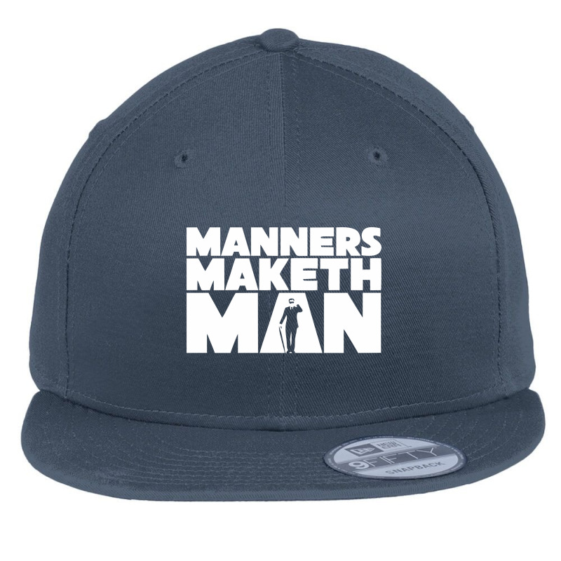 Manners Maketh Man Flat Bill Snapback Cap by sonchar | Artistshot