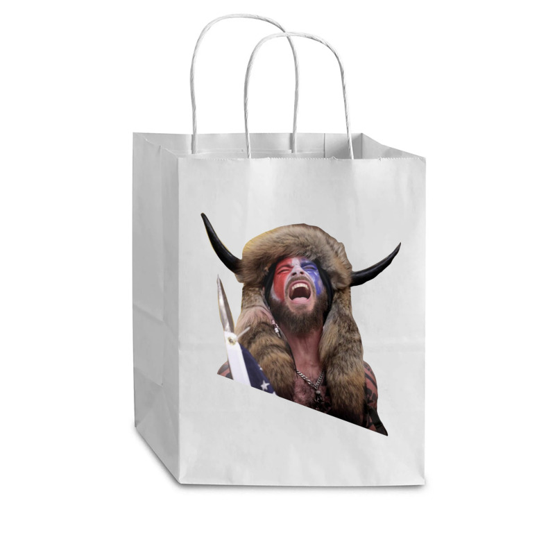 The Horned Shirtless Trump Protestor Cub Paper Bag - 8 X 4 1/2 X 10 1/4 | Artistshot