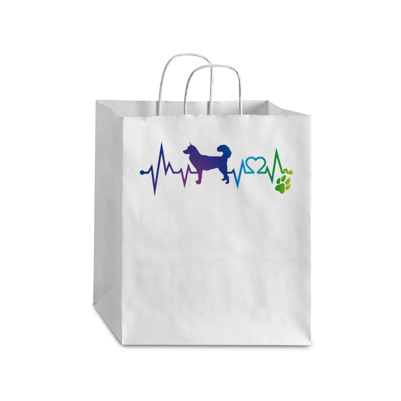 Alaskan Malamute T  Shirt Alaskan Malamute Colorful Heartbeat, Heart & Debie Paper Bag - 10 X 5 X 13 | Artistshot