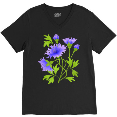 Flowers Art T  Shirtflowers T  Shirt (17) V-neck Tee Designed By Bestreview