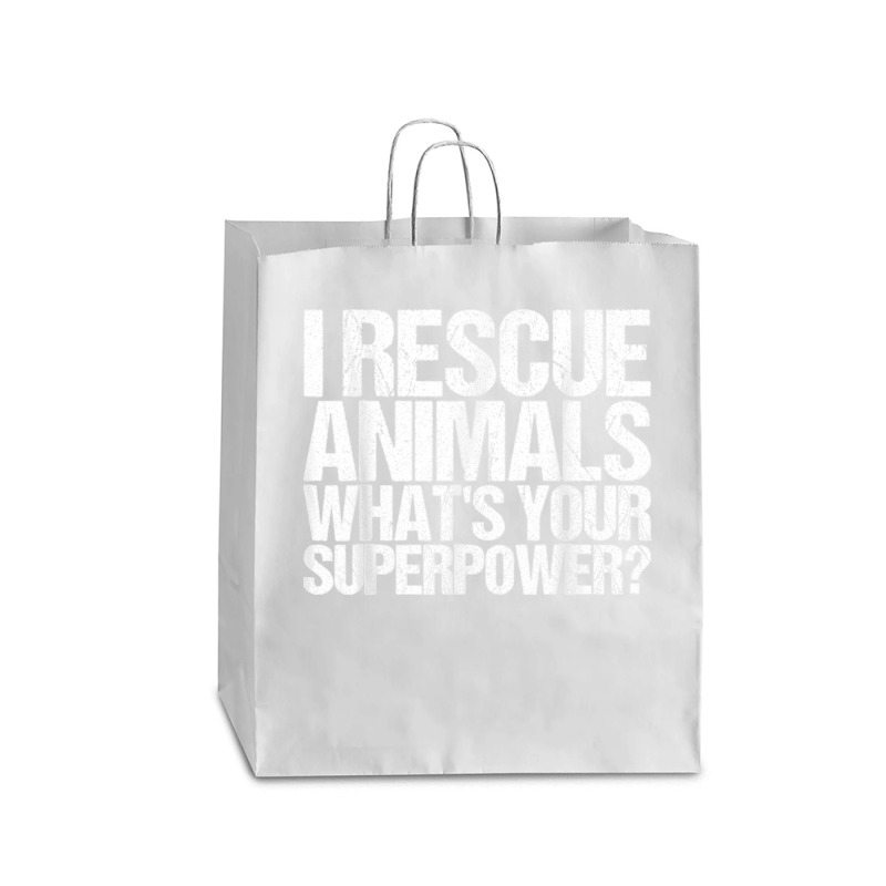 I Rescue Animals Whats Your Superpower Tshirt Animal Rescue T Shirt Queen Paper Bag - 16 X 6 X 19 1/4 | Artistshot