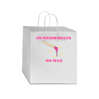 On Wednesdays We Wax Esthetician Aesthetician Skincare T Shirt Star Paper Bag - 13 X 7 X 13 | Artistshot