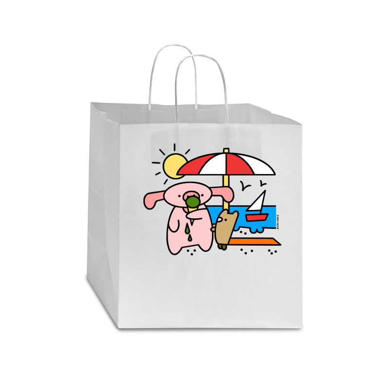 Beach T  Shirt Ami+ Keco T  Shirt Star Paper Bag - 13 X 7 X 13 | Artistshot