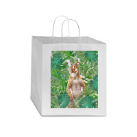 Big Palm Leaves Pattern Blue Color T  Shirt Wallaby Jungle Leaves Mons Star Paper Bag - 13 X 7 X 13 | Artistshot