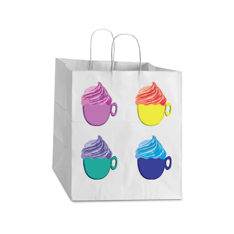 Cool Cup Icecream Dessert Collection T  Shirt Cup Ice Cream Dessert Il Take Out Paper Bag - 14 X 10 X 15 1/2 | Artistshot