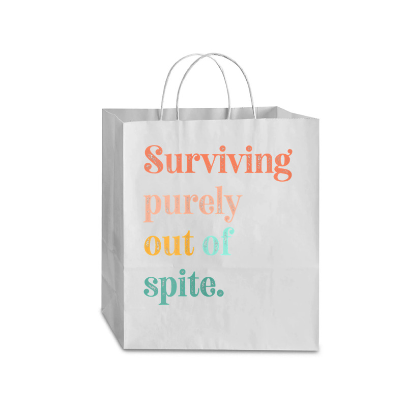 Womens Teens Living Out Of Spite, Surviving Purely Out Of Spite V Neck Traveler Paper Bag -13 X 6 X 15 3/4 | Artistshot