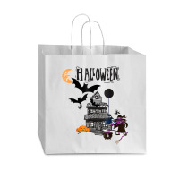 Funny Halloween Witch Haunted Castle, Flying Bats Wicca Tee T Shirt Vogue Paper Bag - 16 X 6 X 12 | Artistshot