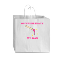 On Wednesdays We Wax Esthetician Aesthetician Skincare T Shirt Vogue Paper Bag - 16 X 6 X 12 | Artistshot