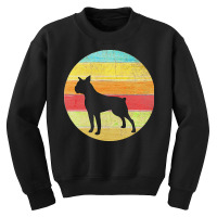 Boston Terrier Dog T  Shirt Boston Terrier Vintage Rainbow Silhouette Youth Sweatshirt | Artistshot