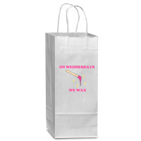 On Wednesdays We Wax Esthetician Aesthetician Skincare T Shirt Wine Paper Bag - 5 1/2 X 3 1/4 X 13 | Artistshot