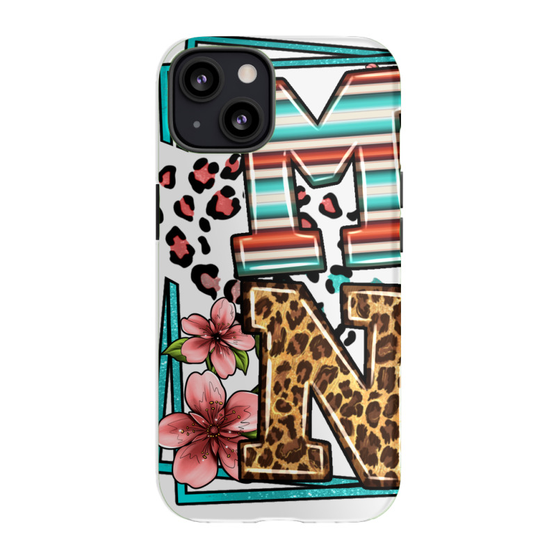 Floral Leopard Frame Mini iPhone 13 Case by LillyAllenDesigns | Artistshot