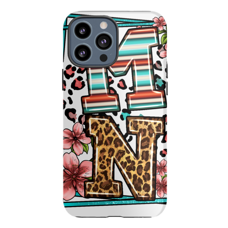 Floral Leopard Frame Mini iPhone 13 Pro Max Case by LillyAllenDesigns | Artistshot