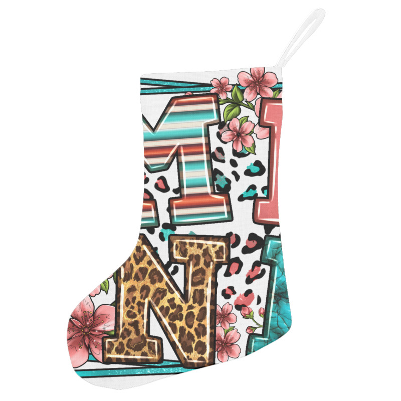 Floral Leopard Frame Mini Holiday Stocking by LillyAllenDesigns | Artistshot