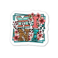 Floral Leopard Frame Mini Sticker | Artistshot