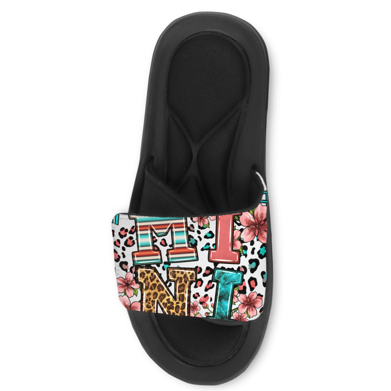 Floral Leopard Frame Mini Slide Sandal by LillyAllenDesigns | Artistshot