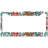 Floral Leopard Frame Mini License Plate Frame | Artistshot