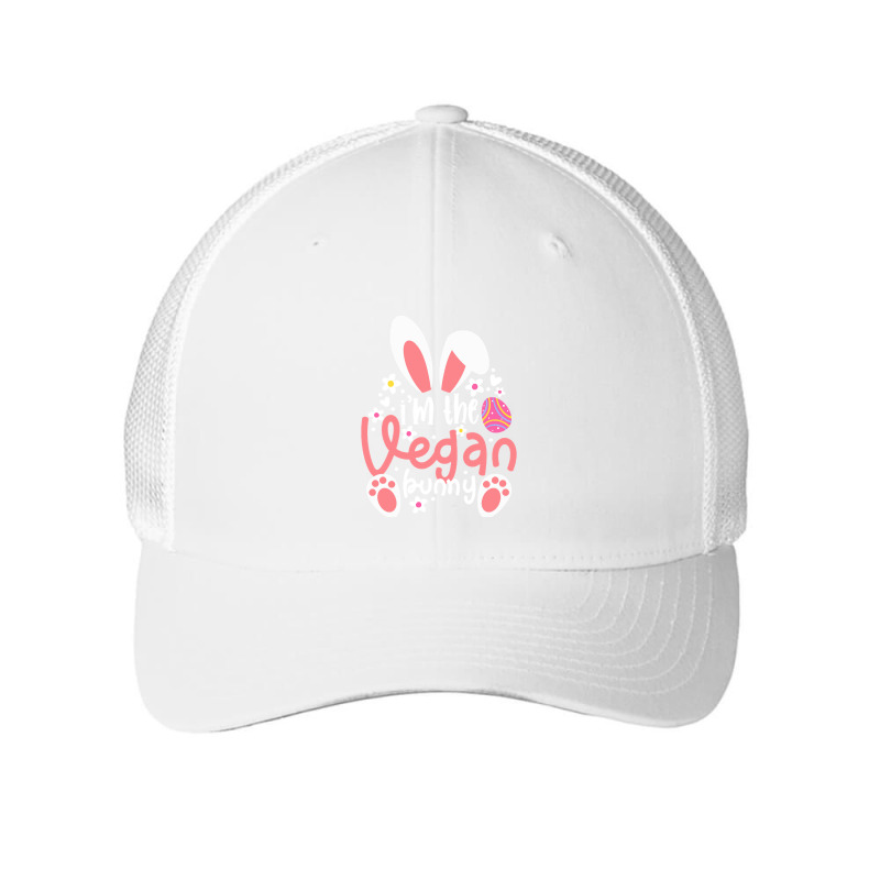 Vegan Design T  Shirt Bunny Ears I'm The Vegan Bunny Matching Easter V Mesh cap by alexandrea99751 | Artistshot