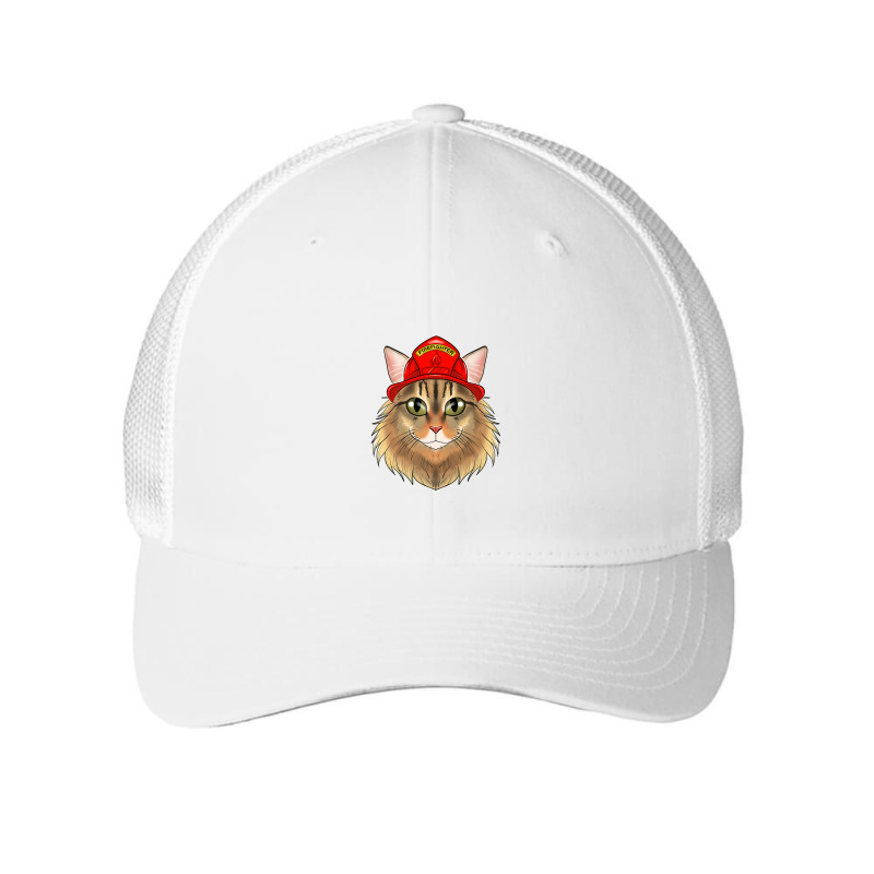 Cat Lover I Fireman Cat I Firefighter Siberian Cat Premium Mesh cap by Yuh2105 | Artistshot