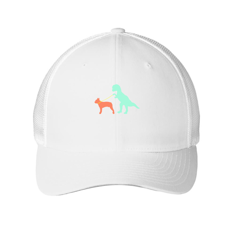 Boston Terrier T  Shirtfunny Boston Terrier Dinosaur Cute Boston Terri Mesh Cap | Artistshot