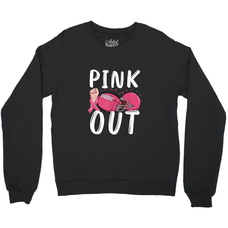 BubsandKeeks Baby Pink Buffalo Football Crewneck Sweatshirt, Breast Cancer Awareness Crew, Light Pink